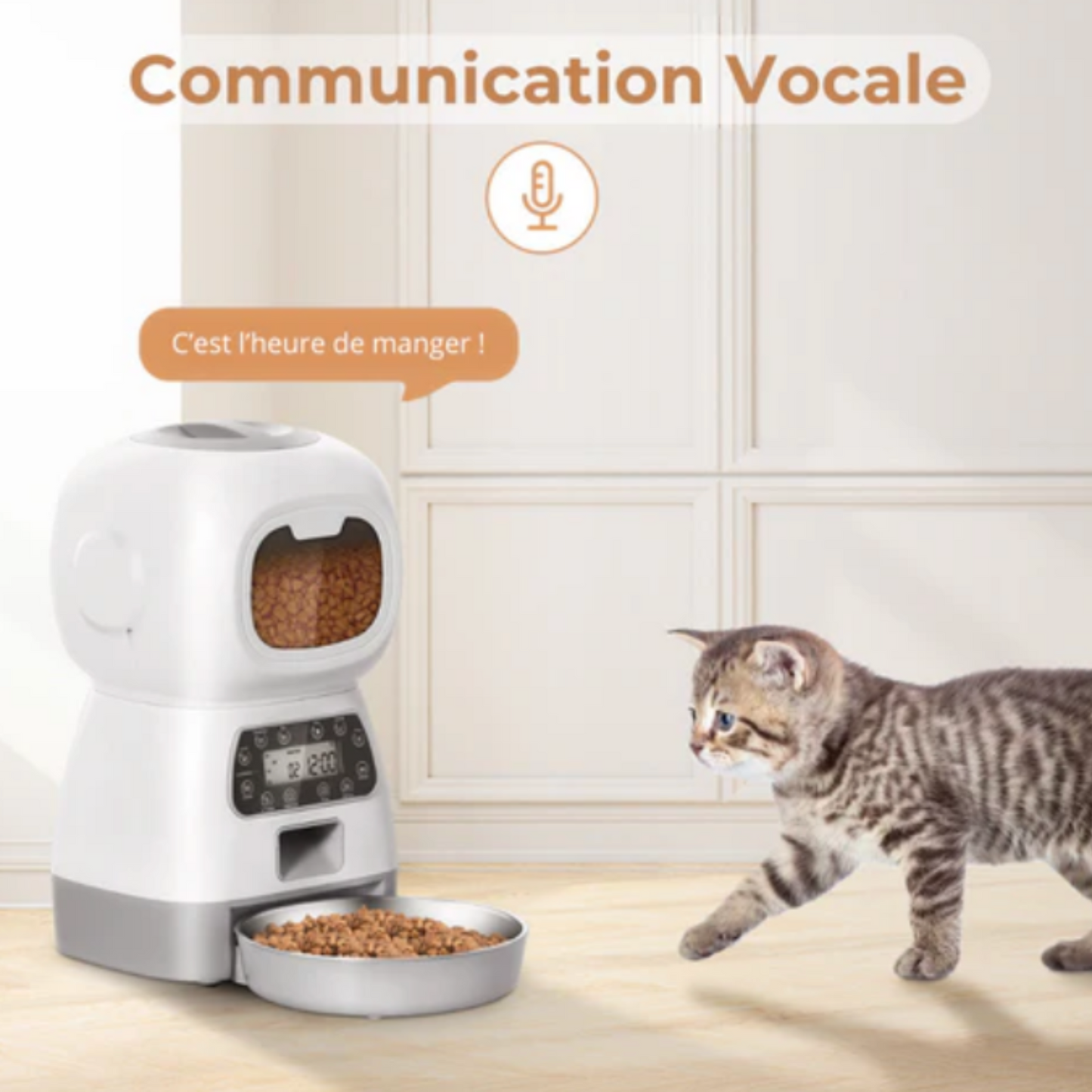 Distributeur de croquettes pour chat